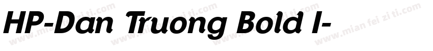 HP-Dan Truong Bold I字体转换